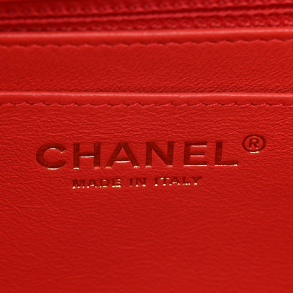 Chanel Lambskin Chevron Quilted Mini Square Flap Coral 6 of 10