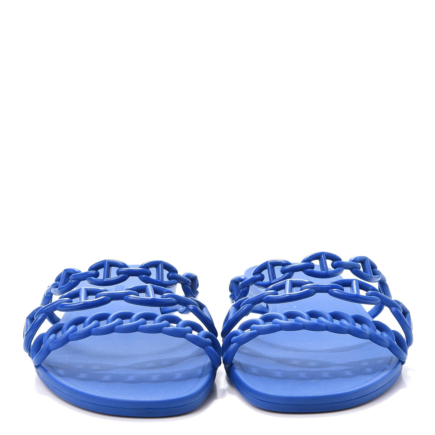 Hermes Rubber Chaine d'Ancre Rivage Sandals 37 Bleu Smalt 2 of 7
