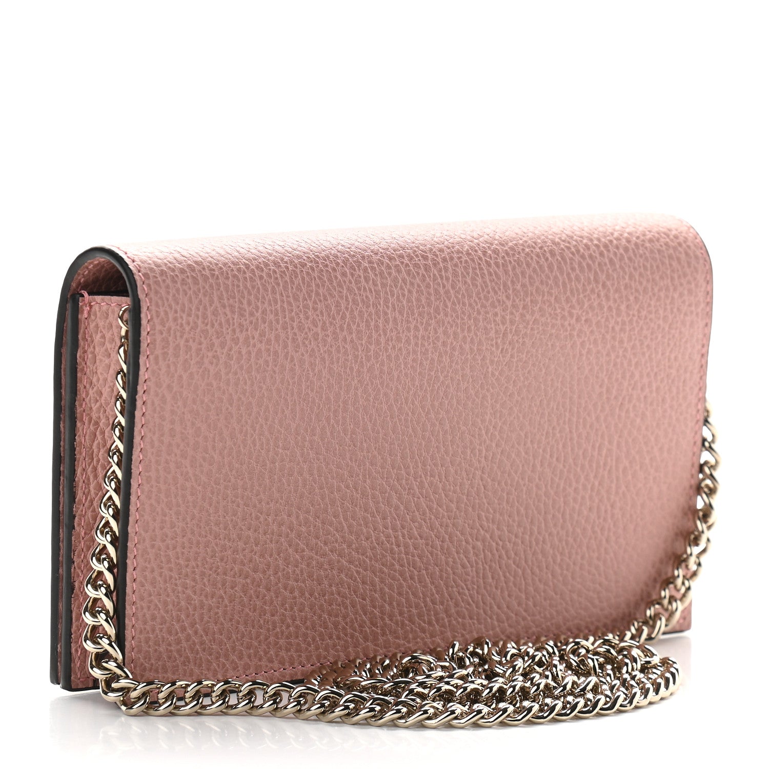 Gucci Dollar Calfskin Medium Betty Chain Wallet Soft Pink 3 of 8