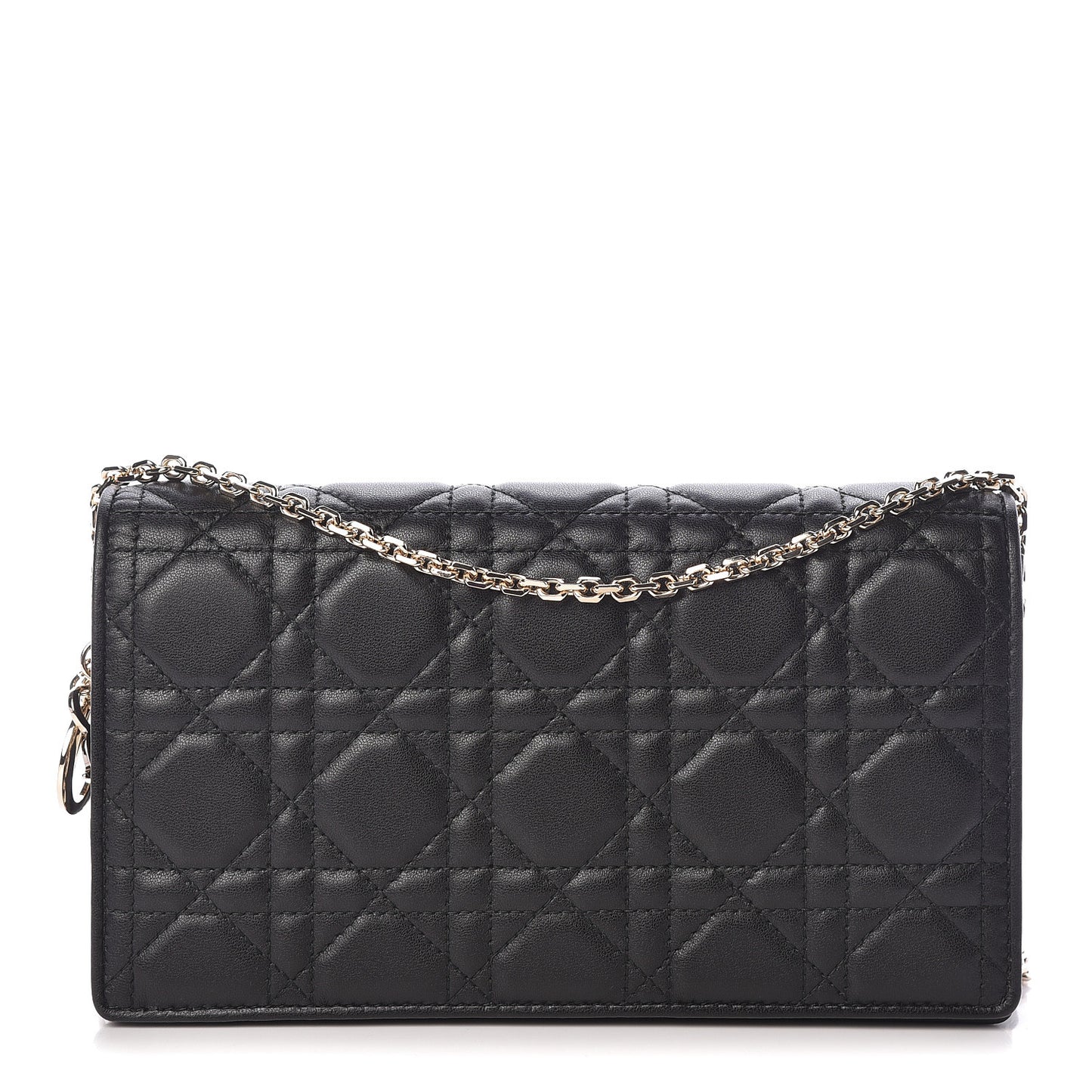 Lambskin Cannage Lady Dior Pouch Black