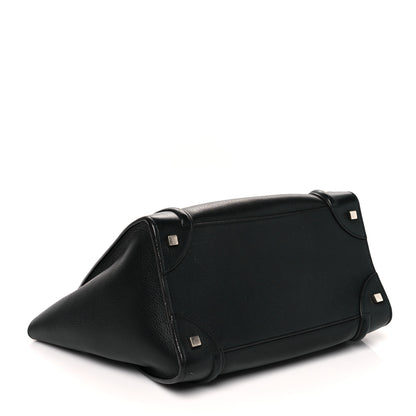 Celine Drummed Calfskin Mini Luggage Black 4 of 10