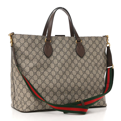 Gucci Soft GG Supreme Monogram Courrier Medium Crossbody Tote Beige New Acero 3 of 10