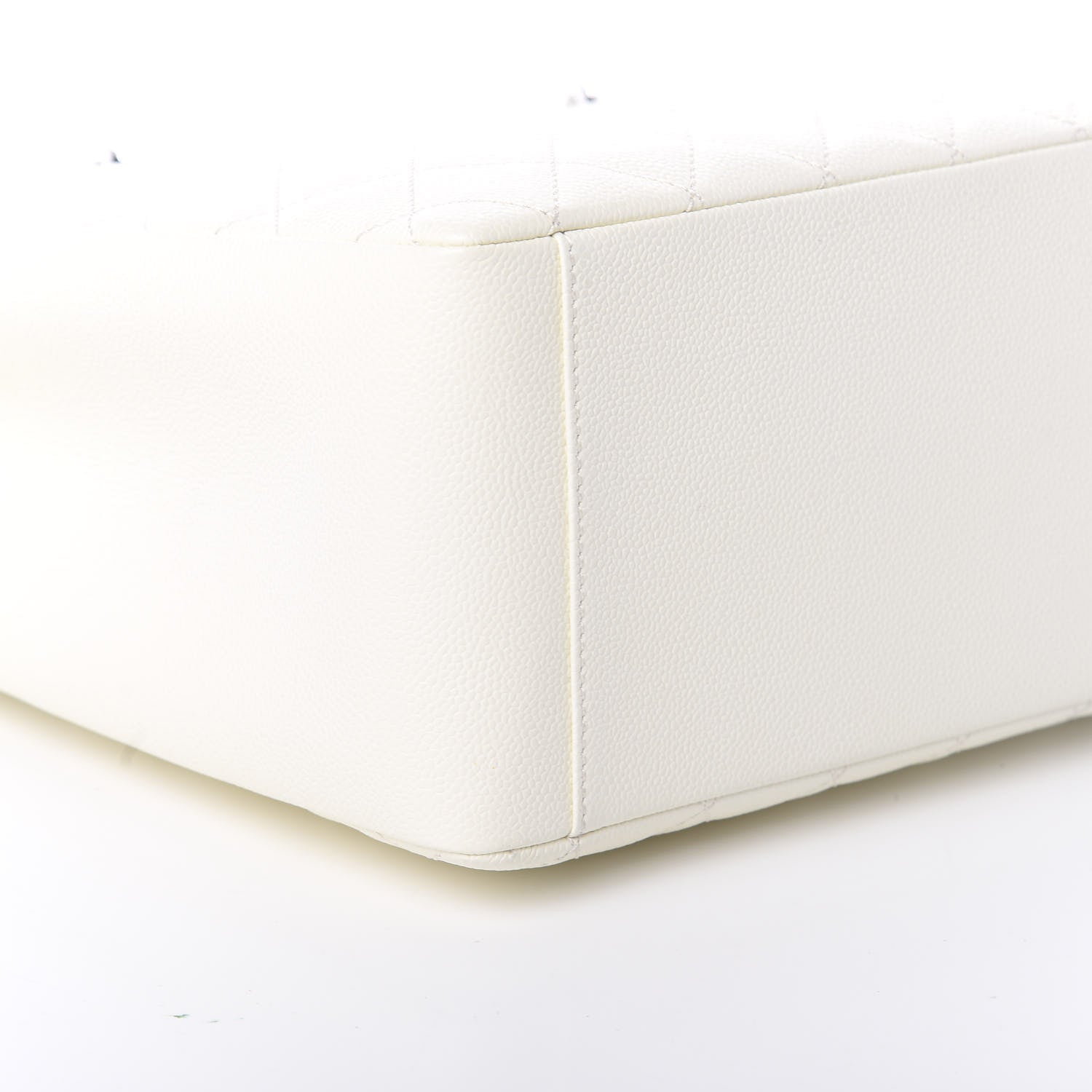 Chanel Caviar Quilted Grand Shopping Tote GST White 8 of 9