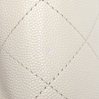 Chanel Caviar Quilted Jumbo Double Flap White 12 of 22