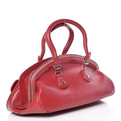 Christian Dior Calfskin Medium Detective Satchel Red 3 of 13