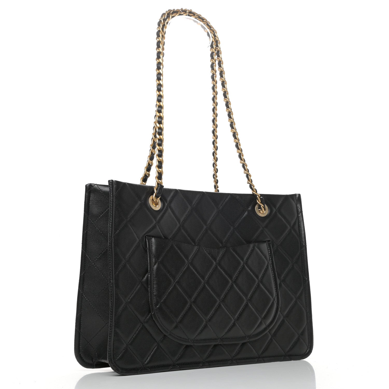 Chanel Caviar Quilted Sweet Classic Shopping Tote Black 3 of 10