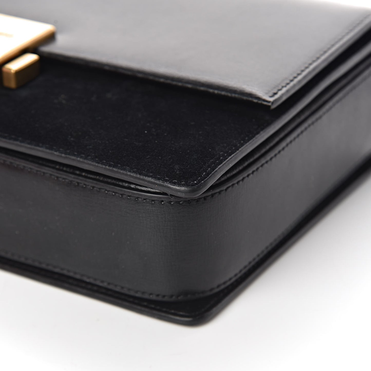 Smooth Calfskin Suede Medium Bellechasse Black