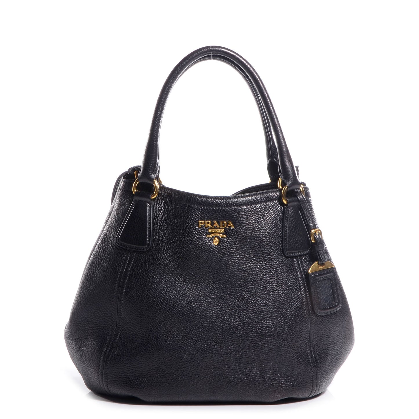 Vitello Daino Medium Tote Nero Black