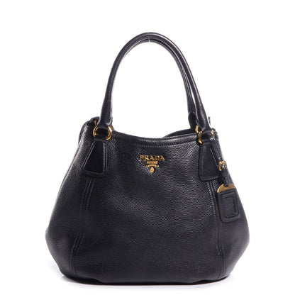 Prada Vitello Daino Medium Tote Nero Black 1 of 10