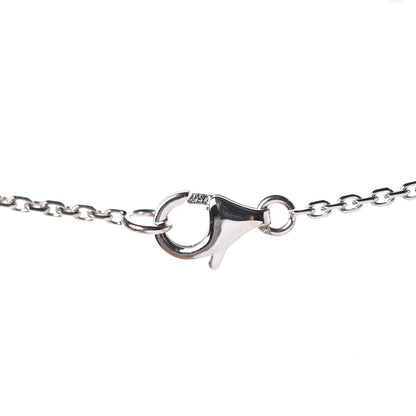 Van Cleef & Arpels 18K White Gold Chalcedony Vintage Alhambra Pendant Necklace 5 of 7