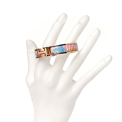 Hermes Enamel Narrow Print Zebres De Tanzania Clic Clac H Bracelet PM Color Patch 2 of 5