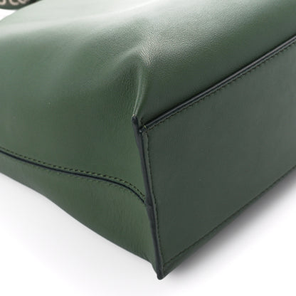 Loewe Supple Smooth Calfskin Jacquard Cubi Crossbody Bag Green 11 of 12
