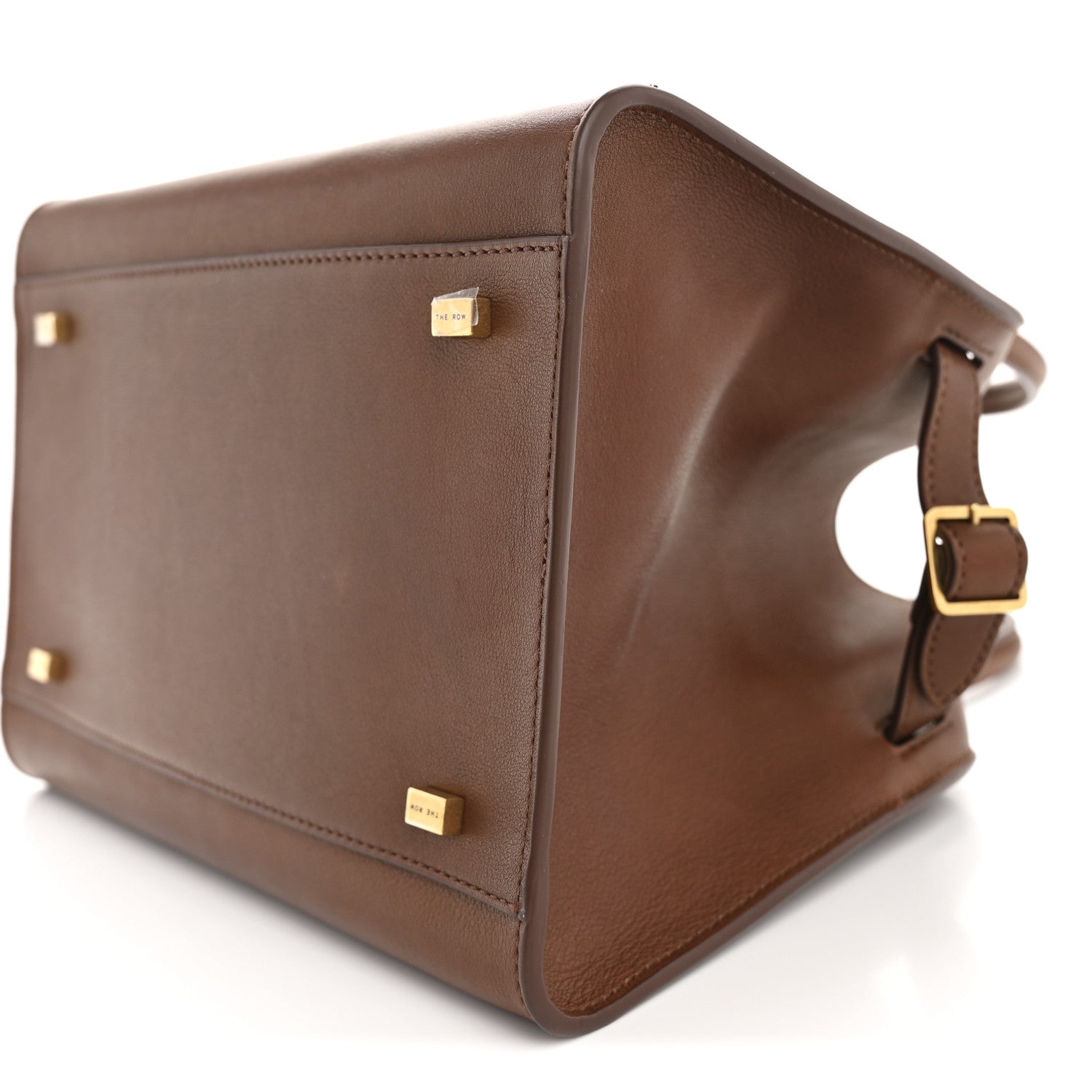 The Row Polished Saddle Calfskin Soft Margaux 10 Bag New Burgundy 9 of 10