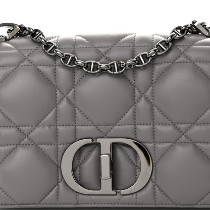 Christian Dior Calfskin Macrocannage Medium Caro Bag Iron Grey 8 of 10