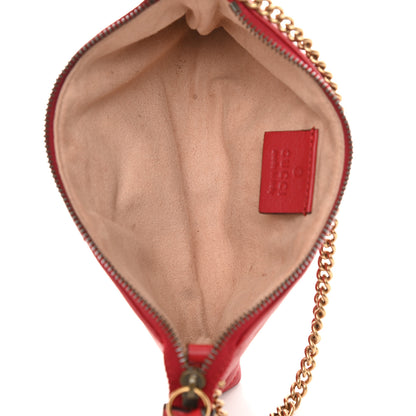 Gucci Calfskin Matelasse Mini GG Marmont Chain Bag Hibiscus Red 5 of 10