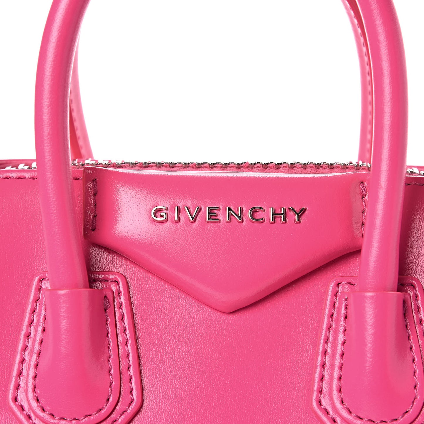 Shiny Lord Calfskin Mini Antigona Shocking Pink