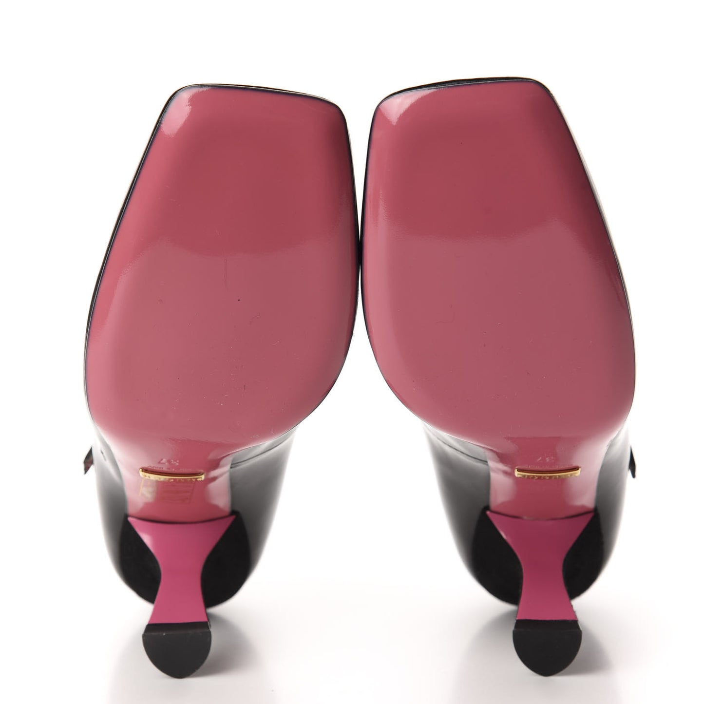 Patent Pearl Taide T-Strap Mid Heel Pumps 37 Black