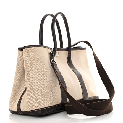 Hermes Buffle Skipper Toile Garden Party 30 TPM Marron Fonce 3 of 15