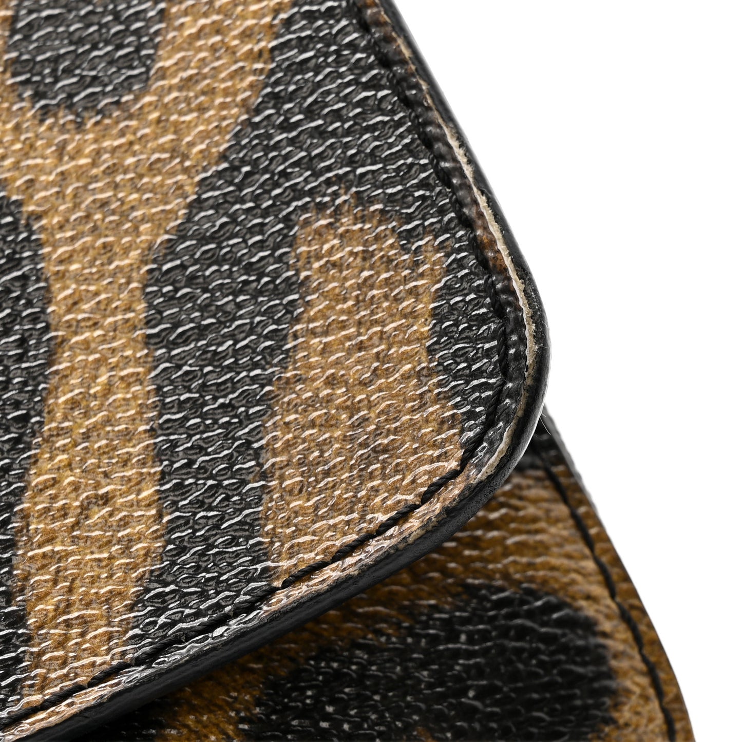 Calfskin Wild Animal Print Twist Shoulder Bag MM