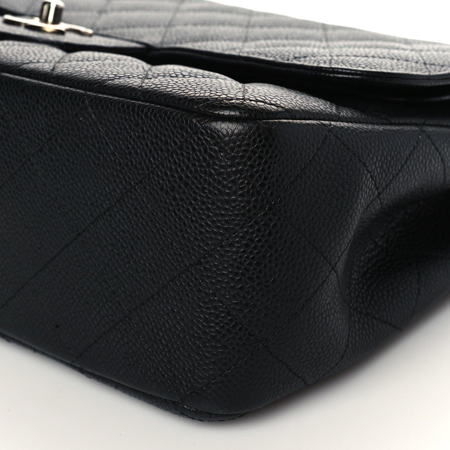 Chanel Caviar Quilted Jumbo Double Flap Black 9 of 10