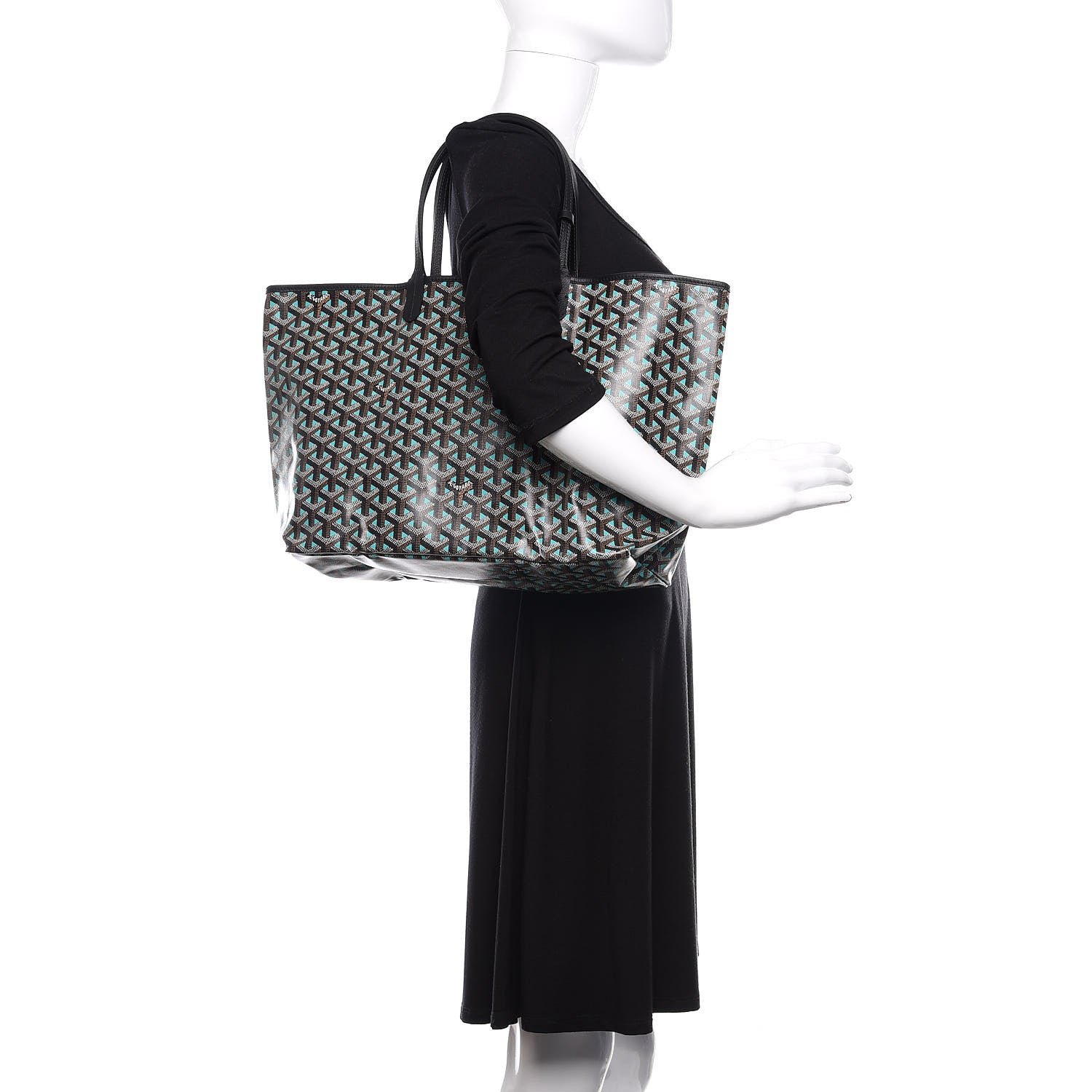Goyard Goyardine Saint Louis Claire Voie PM Black Blue 2 of 10