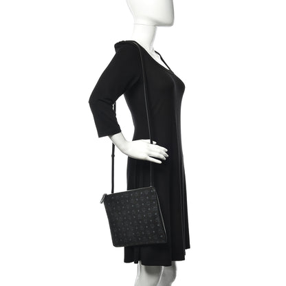 MCM Visetos Medium Crossbody Pouch Black 2 of 7