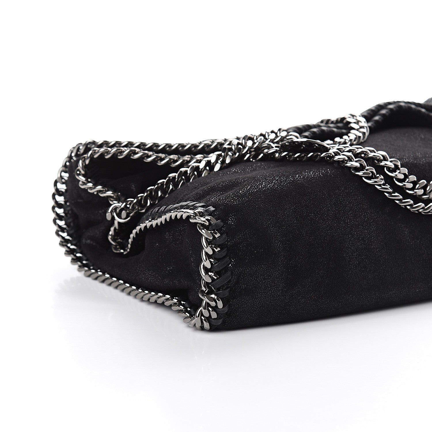 Stella McCartney Shaggy Deer Falabella Fold Over Tote Black 7 of 8