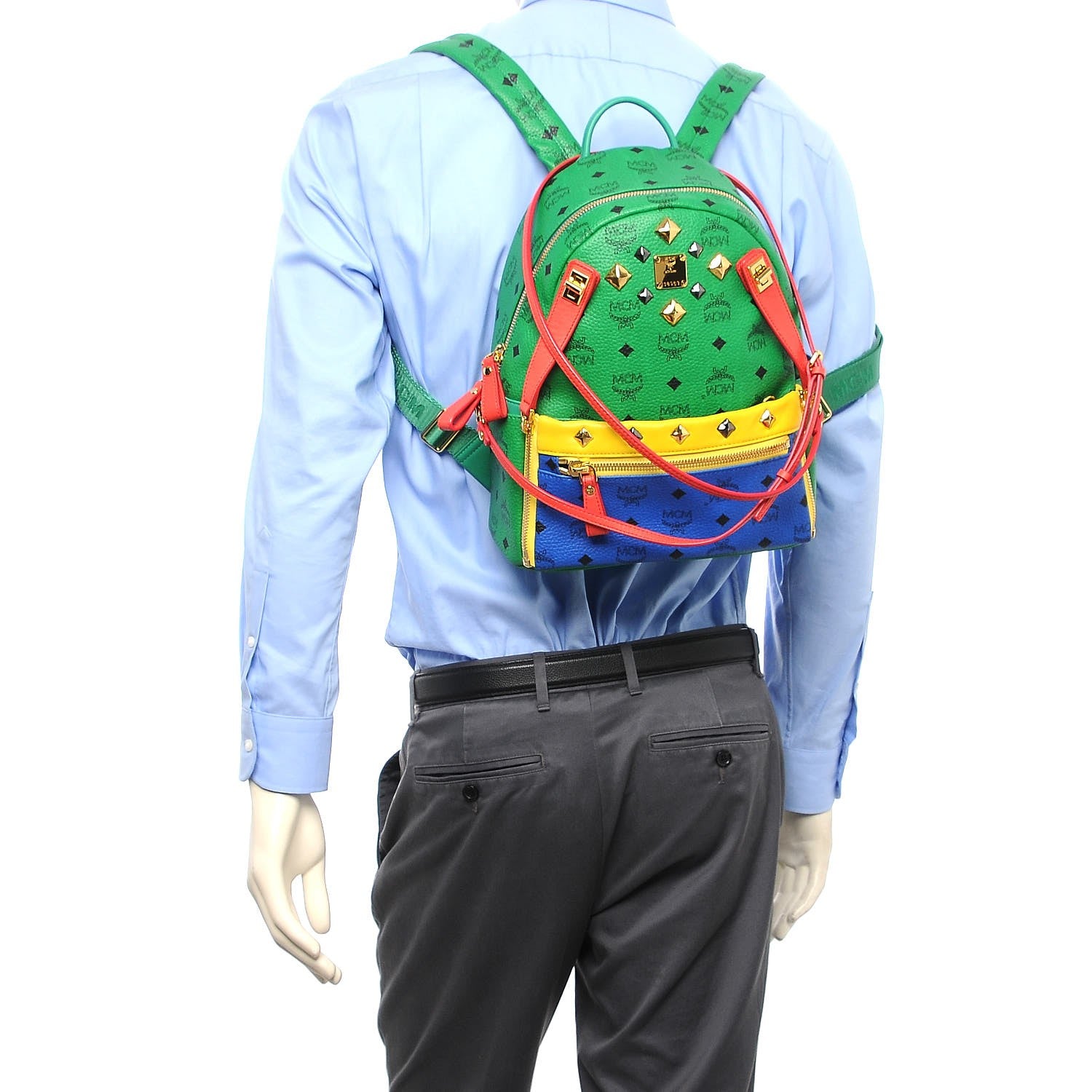 MCM Visetos Small Dual Stark Pocket Backpack Multicolor 3 of 23