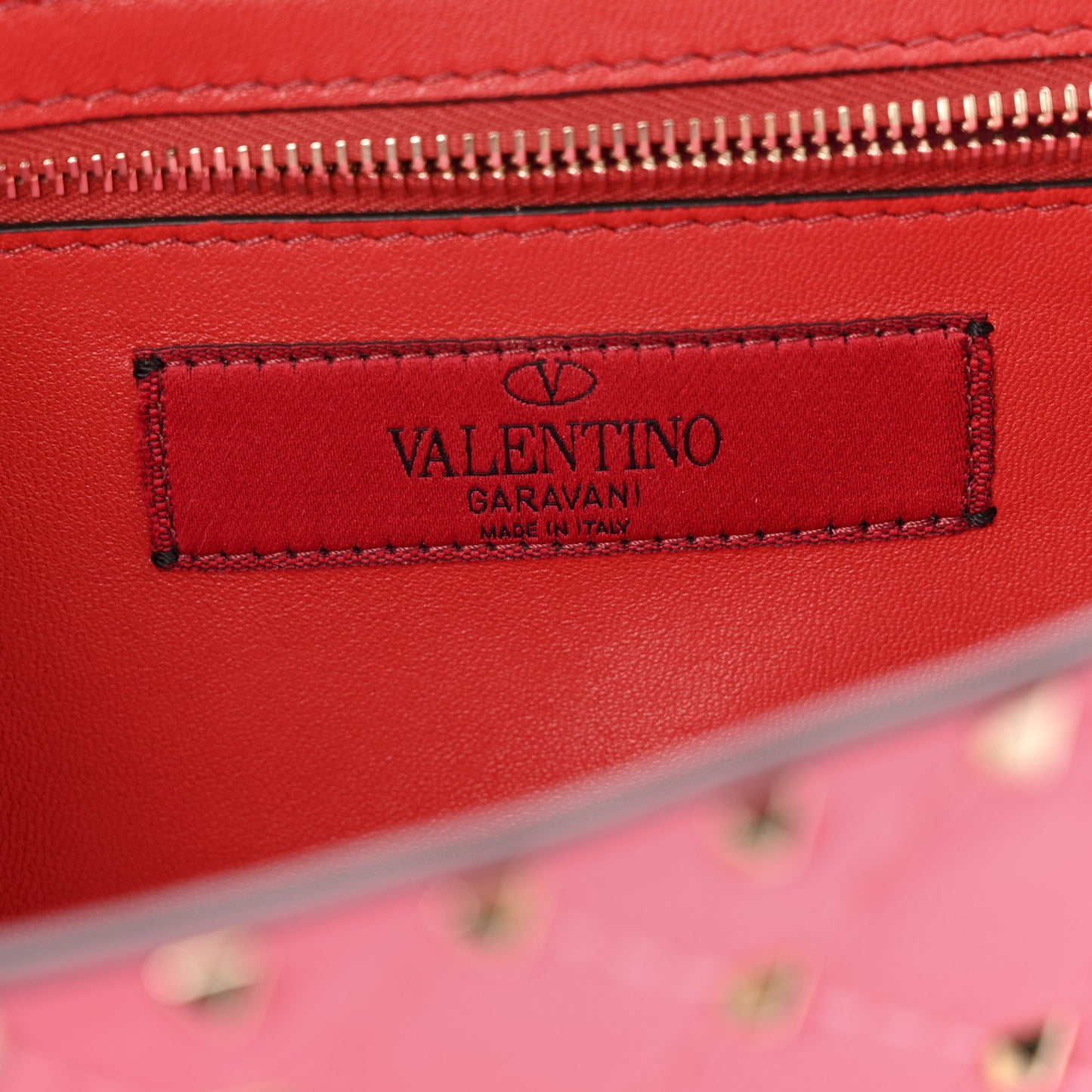 Nappa Rockstud Spike Wallet On Chain Shadow Pink