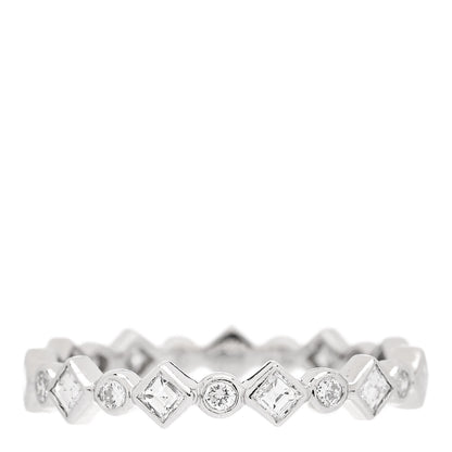 Tiffany Platinum Diamond Jazz Band Ring 49 5 1 of 4