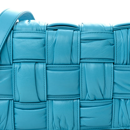 Bottega Veneta Calfskin Intreccio Plisse Cassette Crossbody Bag Pool 8 of 13