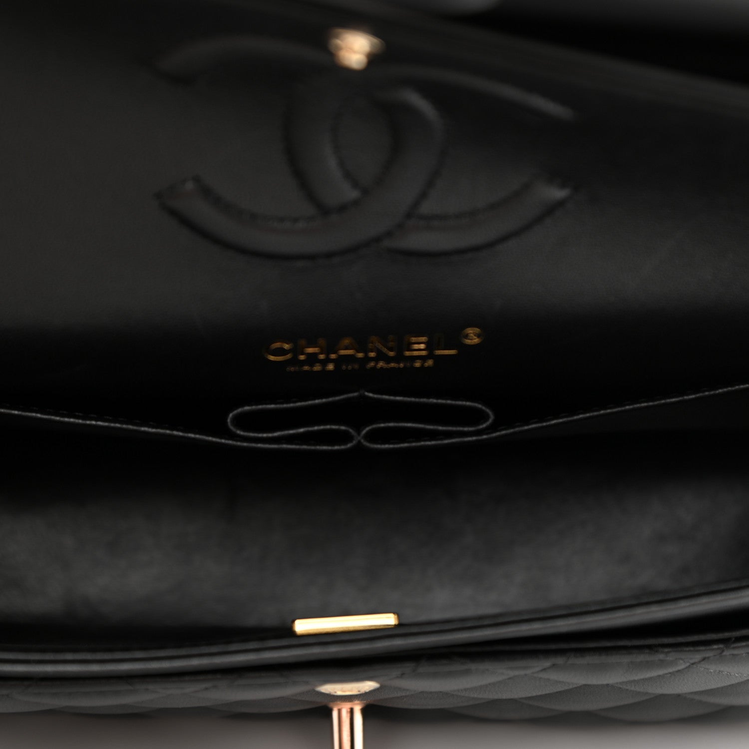 Chanel Lambskin Quilted Medium Double Flap Black 5 of 8