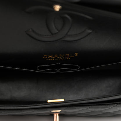 Chanel Lambskin Quilted Medium Double Flap Black 5 of 8