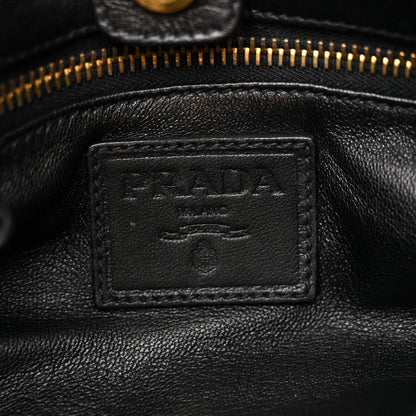 Prada Nappa Stripes Hobo Black 6 of 10