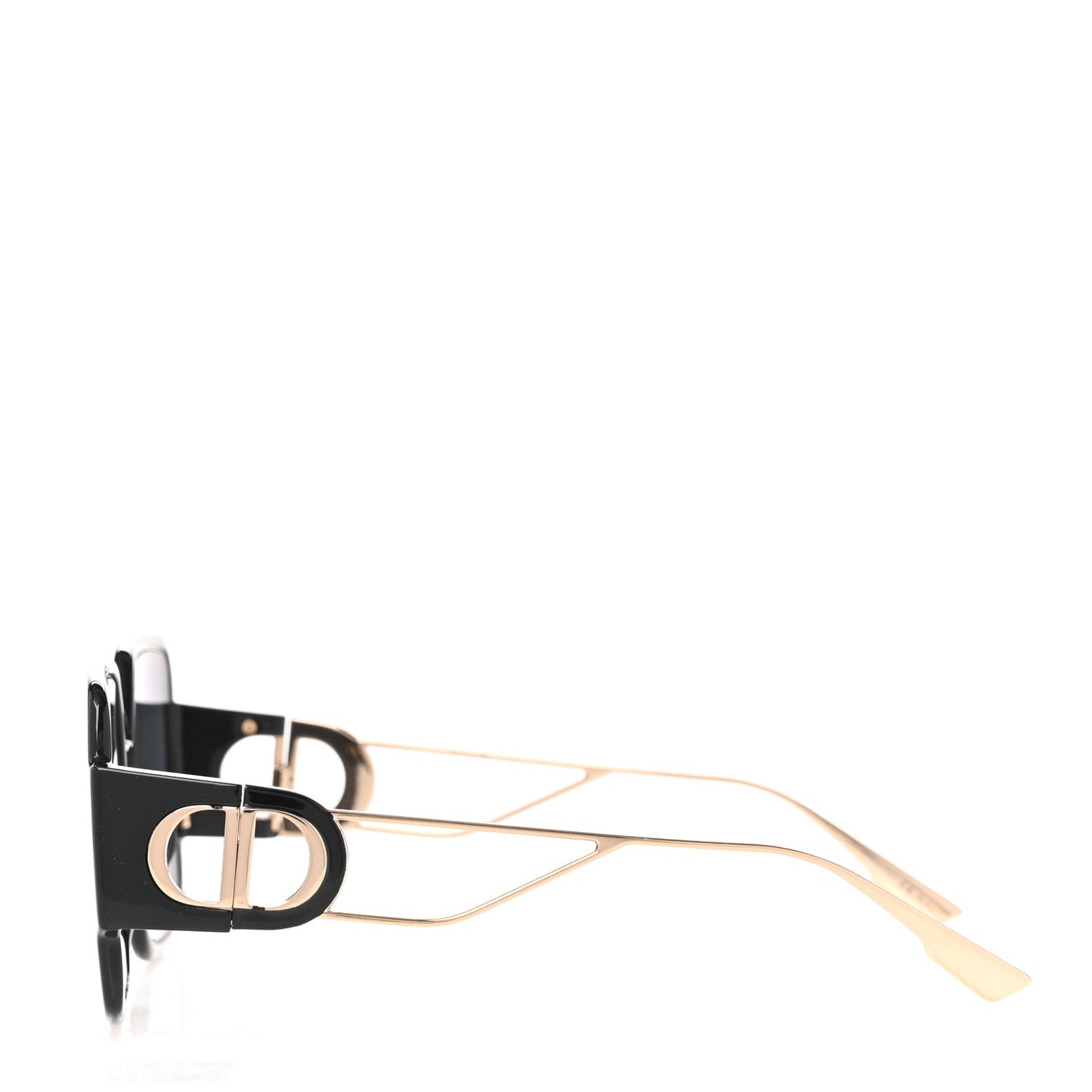 Acetate Square 30 Montaigne 2 Sunglasses Black Gold