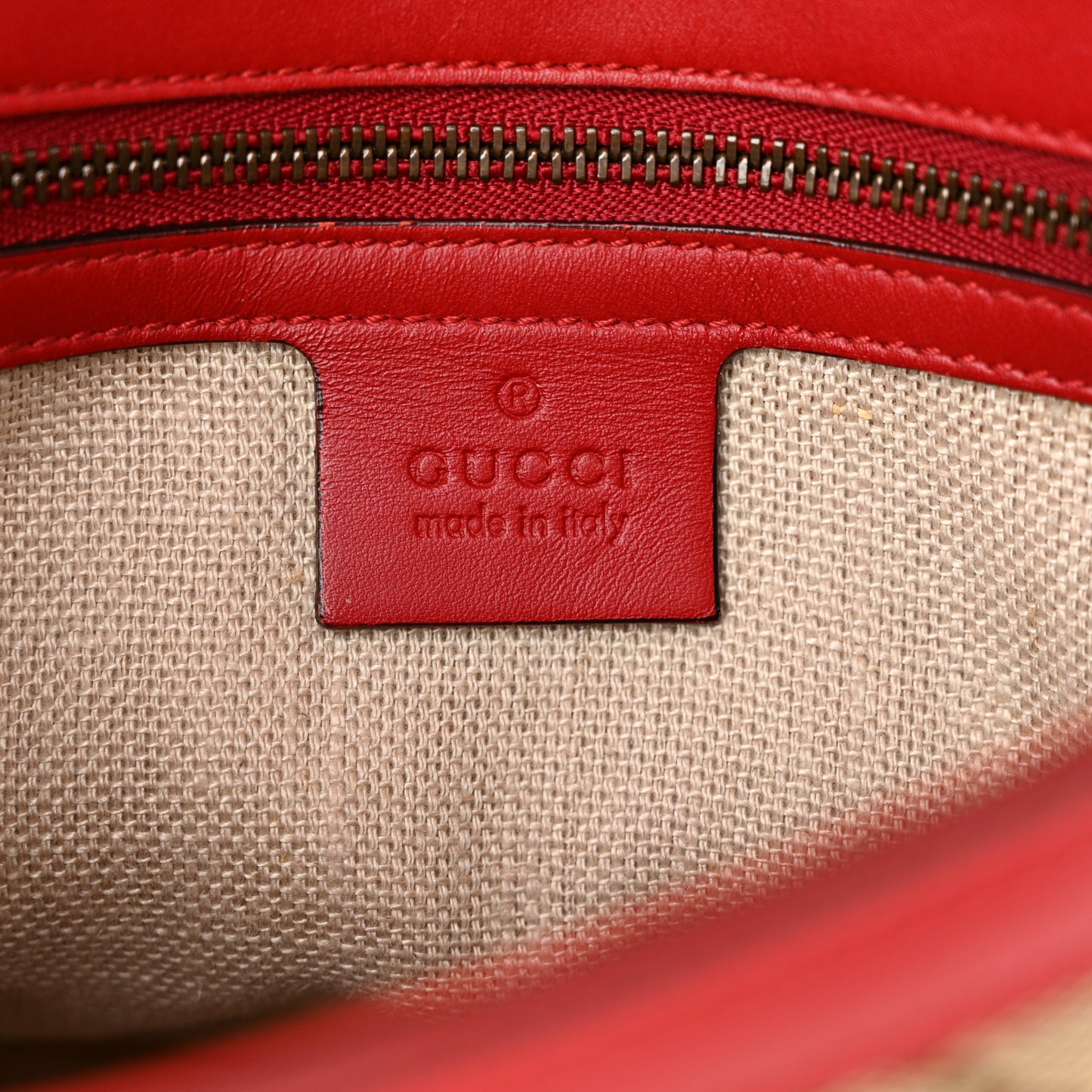 Monogram Ruinart Calfskin Medium Lady Web Shoulder Bag Beige Ebony Hibiscus Red