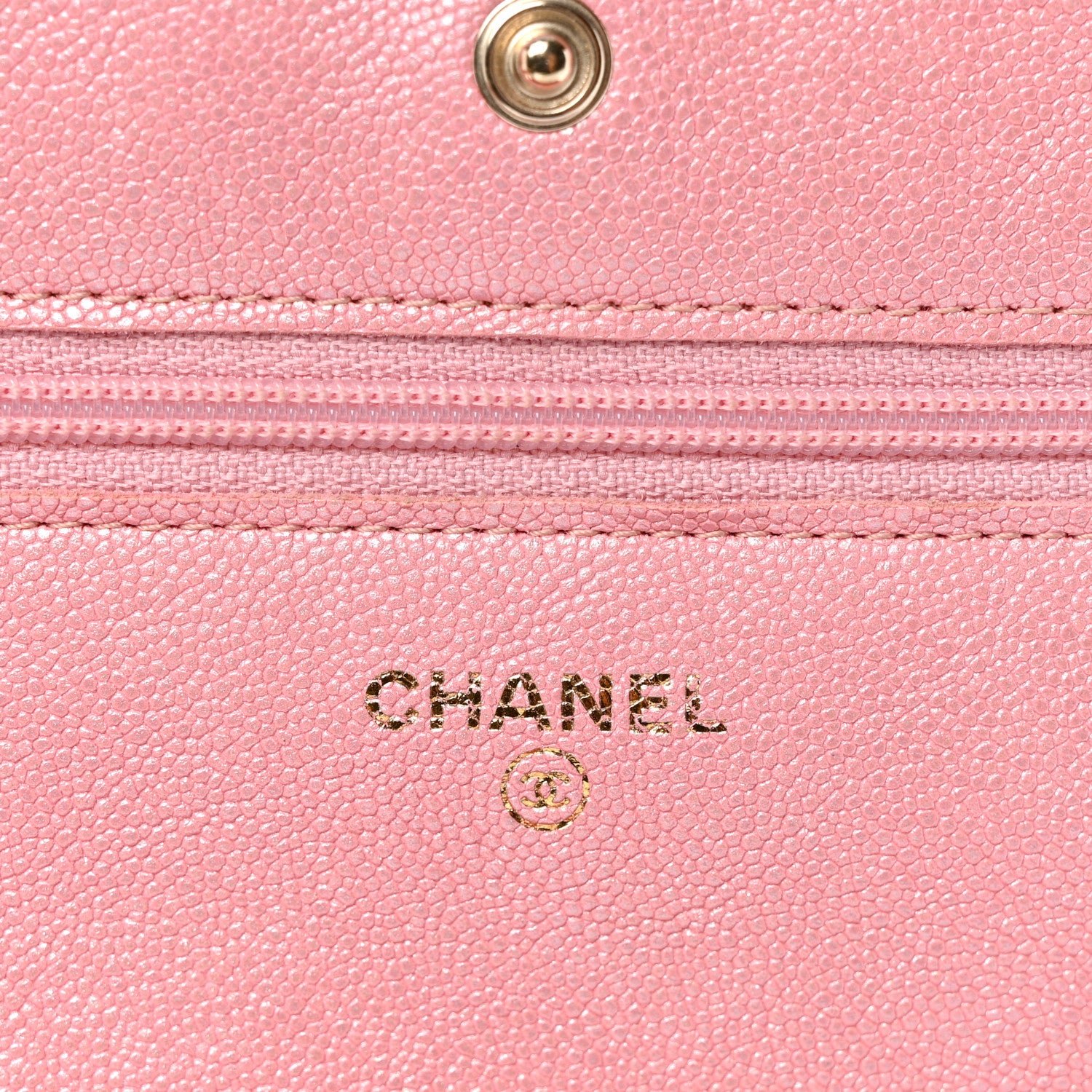 Chanel Iridescent Caviar Quilted Wallet on Chain WOC Rose Pink 6 of 10
