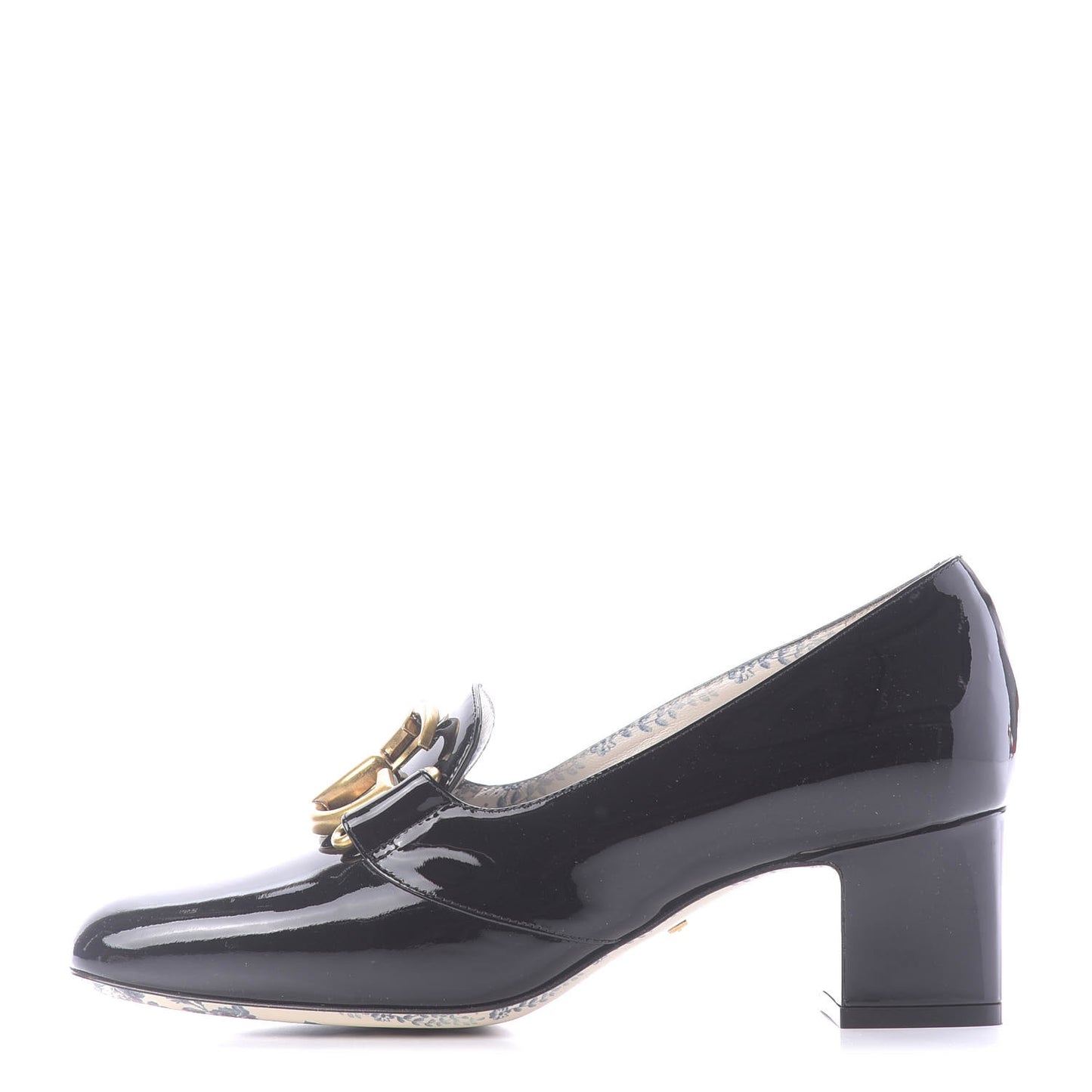 Vernice GG Victoire 55mm Loafer Pumps 36 Black