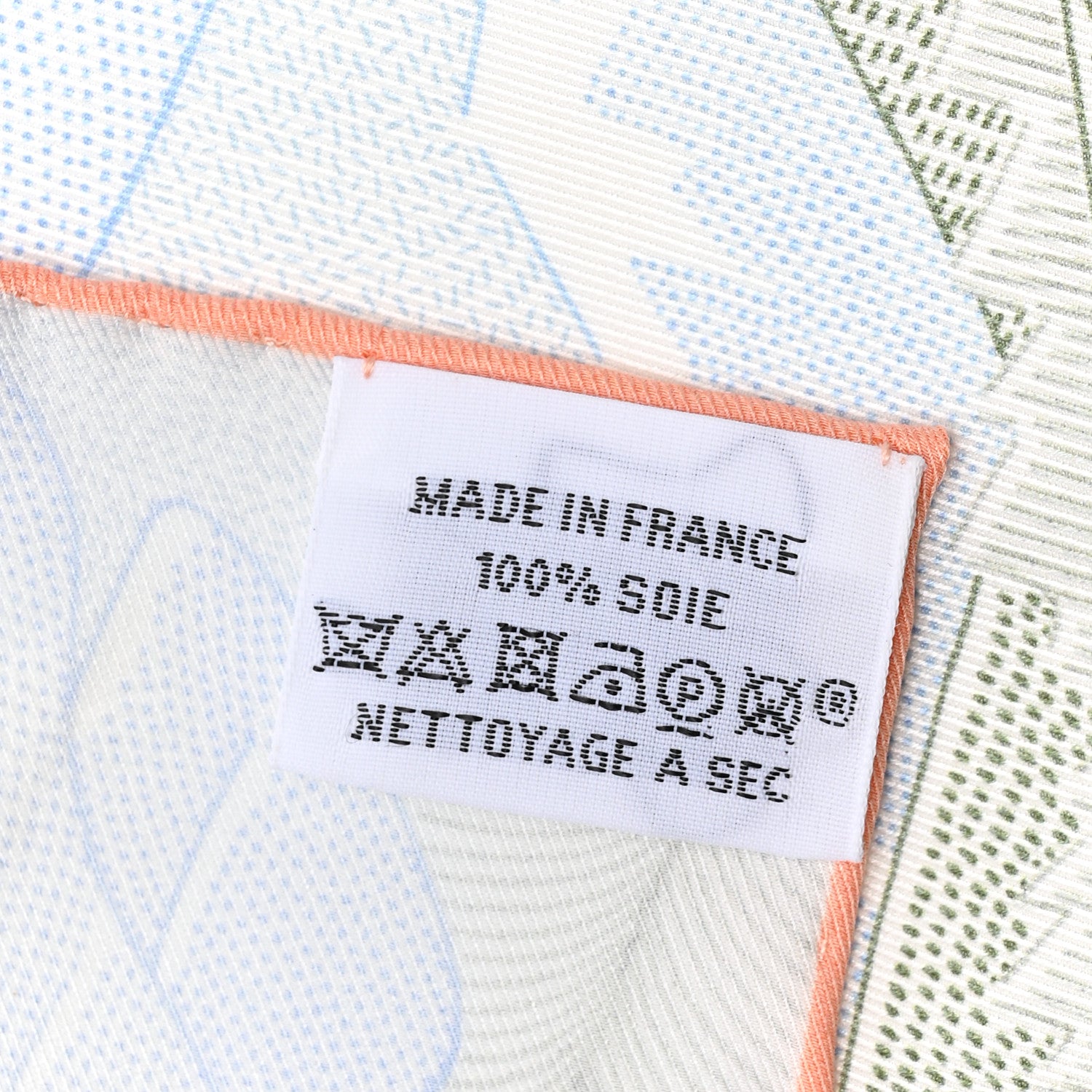 Hermes Silk Ivresse Au Vent Scarf 70 Bleu Pale Vert Amande 3 of 5