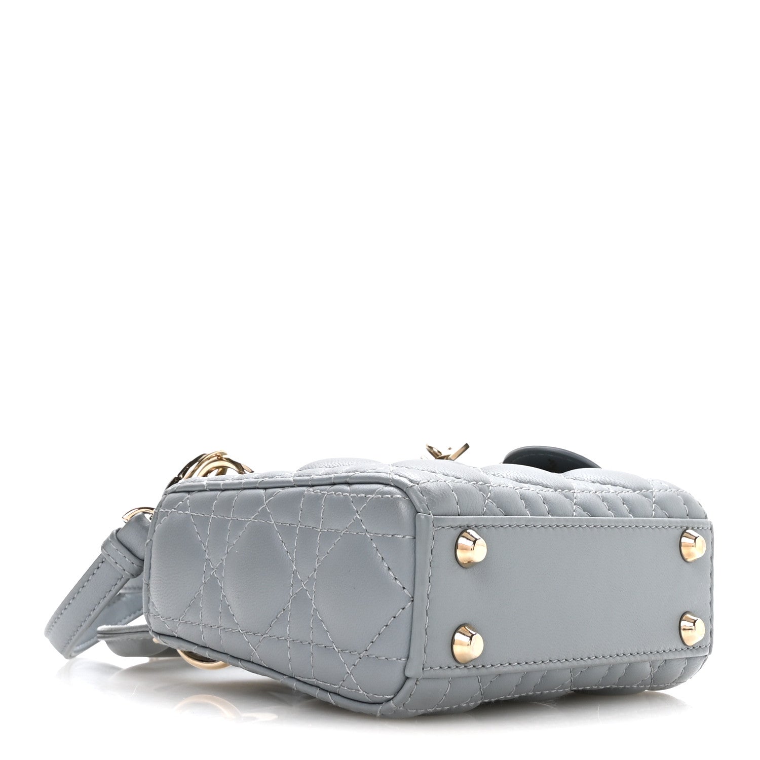 Christian Dior Lambskin Cannage Micro Lady Dior Cloud Blue 4 of 10