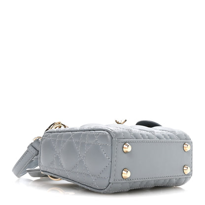 Christian Dior Lambskin Cannage Micro Lady Dior Cloud Blue 4 of 10