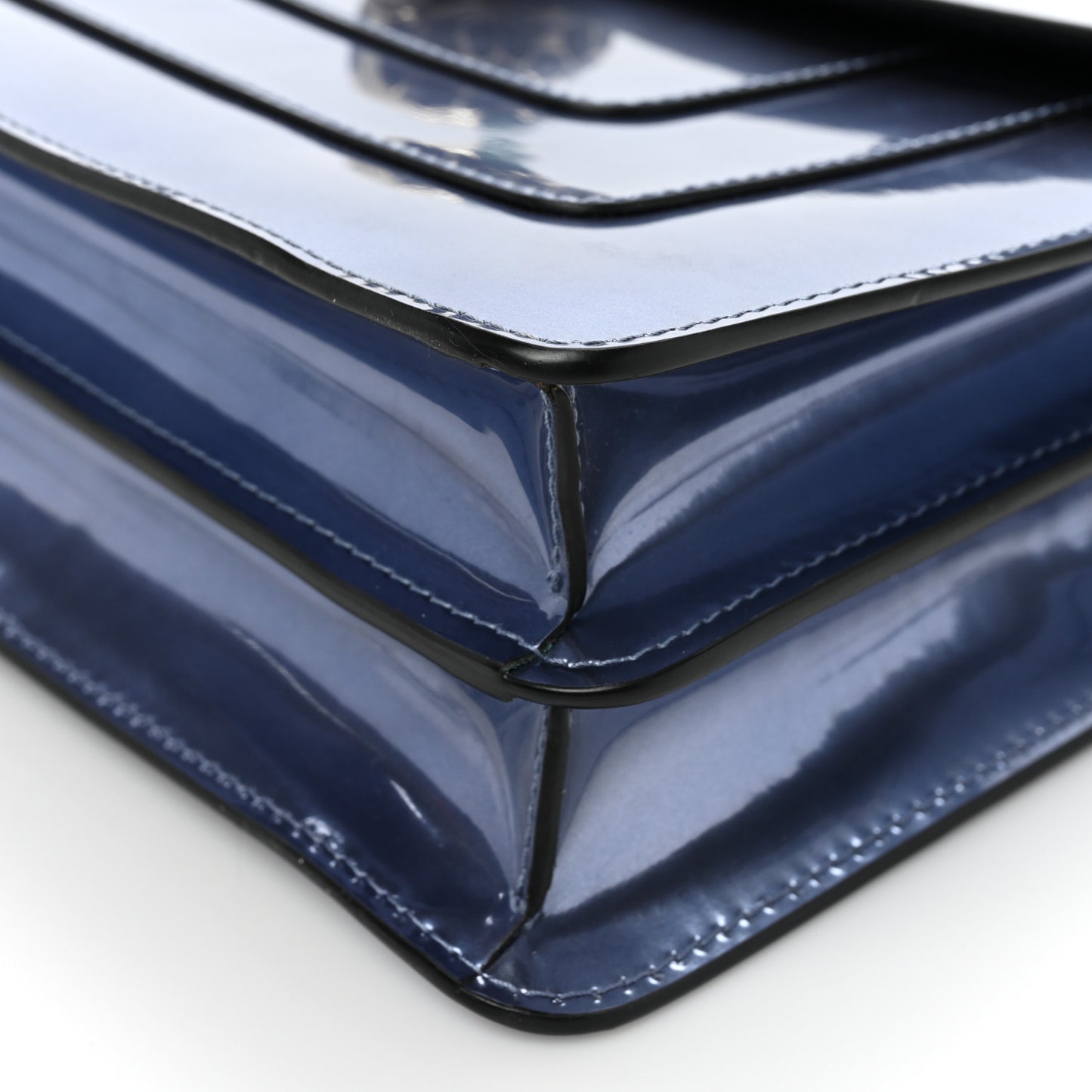 Metallic Serpenti Forever Shoulder Bag Blue