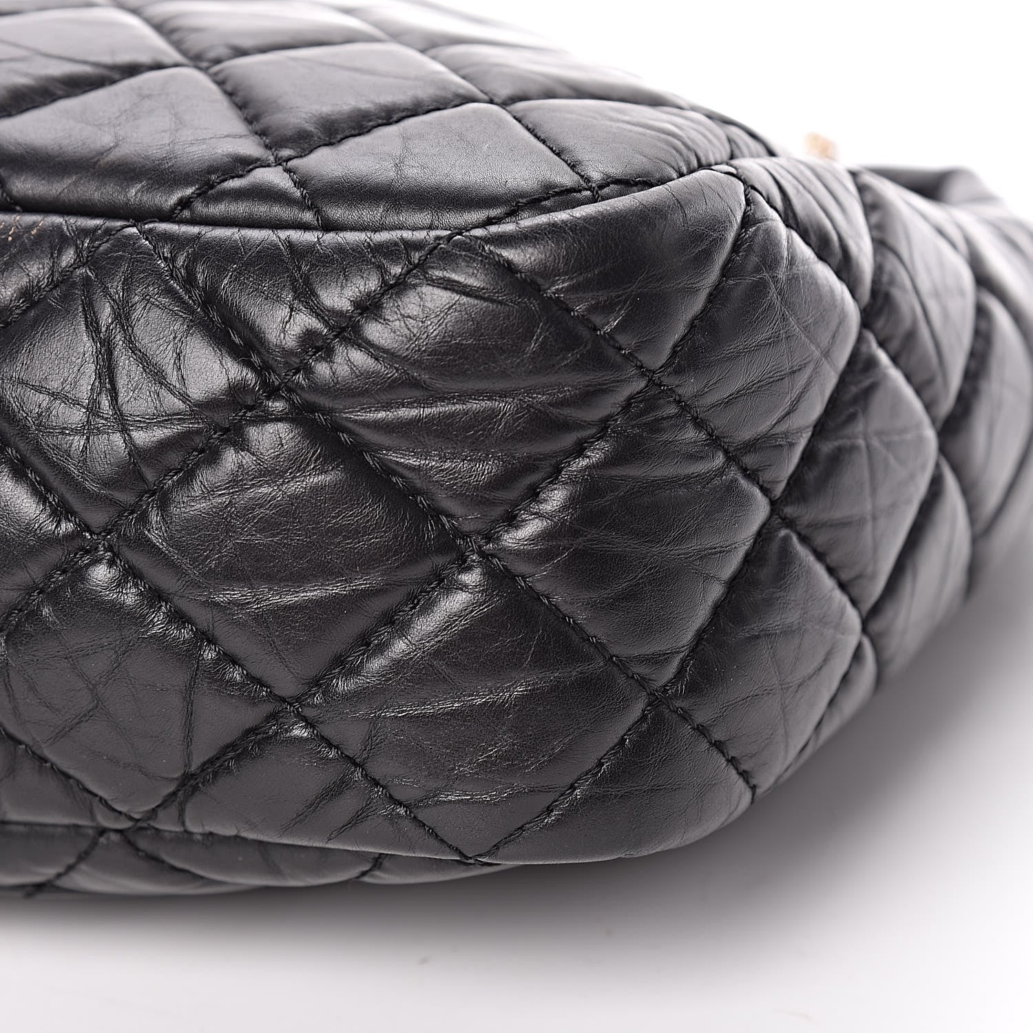 Chanel Aged Calfskin Quilted Large Reissue Camera Case Black 9 of 9
