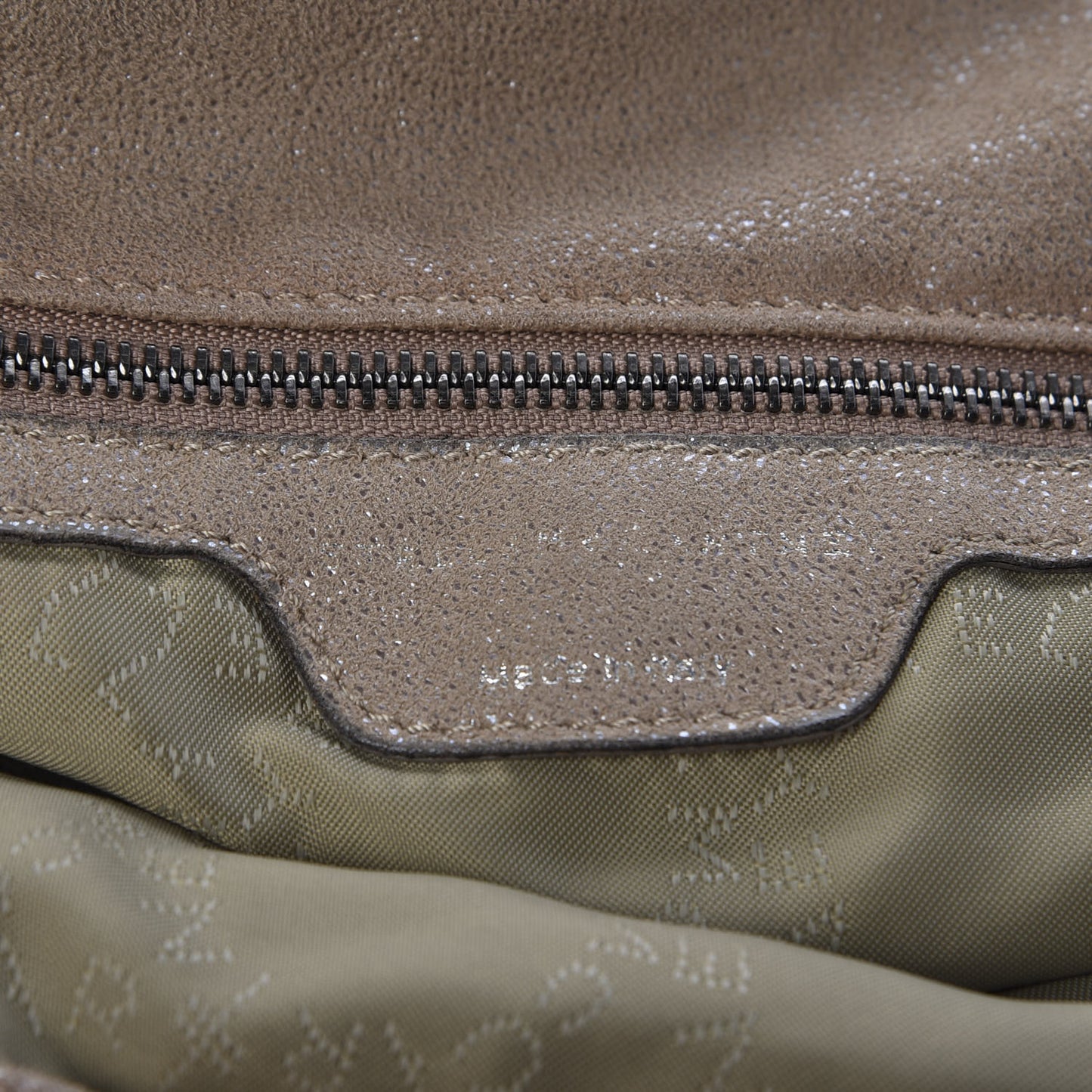 Shaggy Deer Falabella Fold Over Tote Taupe