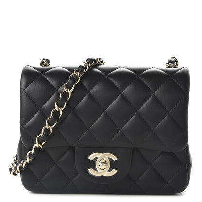 Chanel Lambskin Quilted Mini Square Flap Black 1 of 10