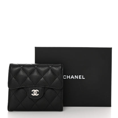 Chanel Caviar Quilted Compact Flap Wallet Black 9 of 9