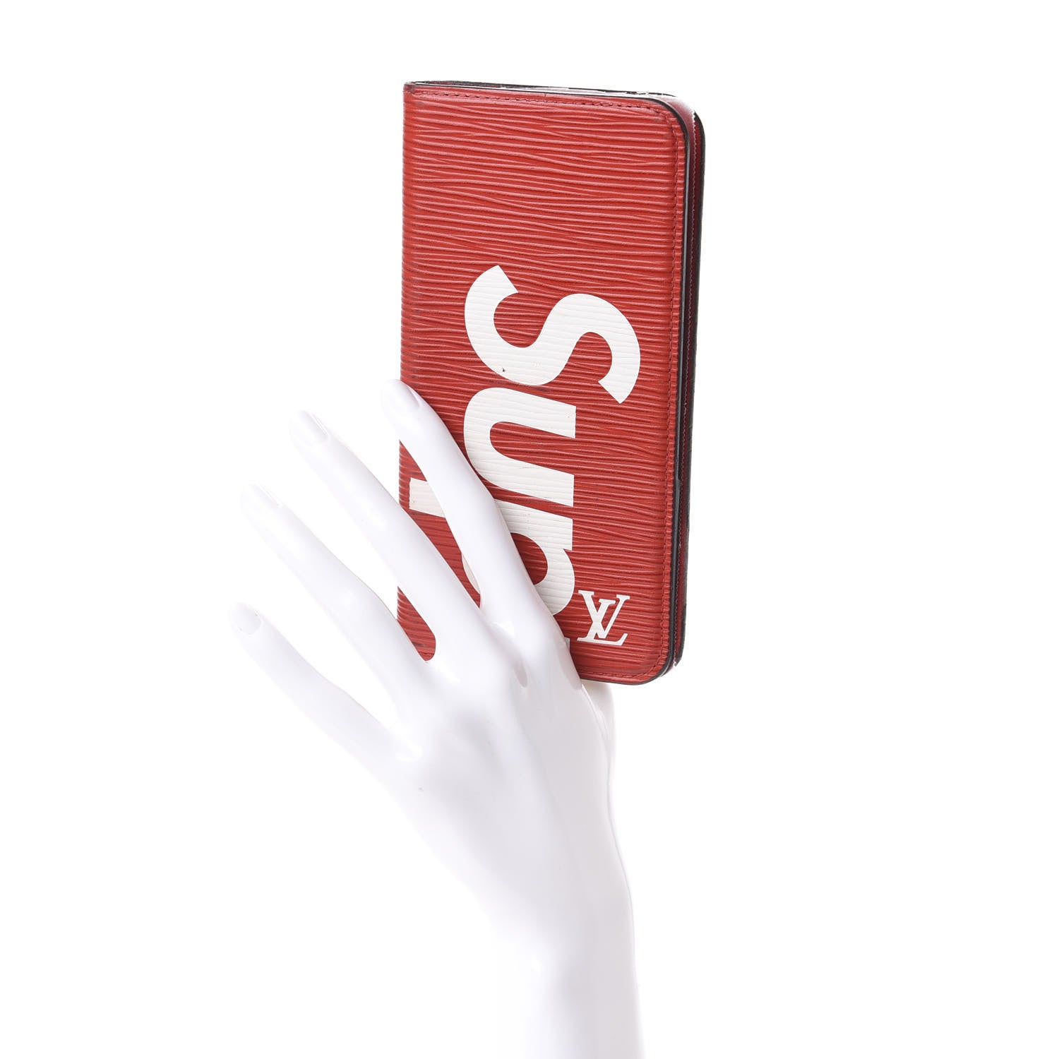 Louis Vuitton X SUPREME Epi iPhone 7 Plus Folio Case Red 2 of 8