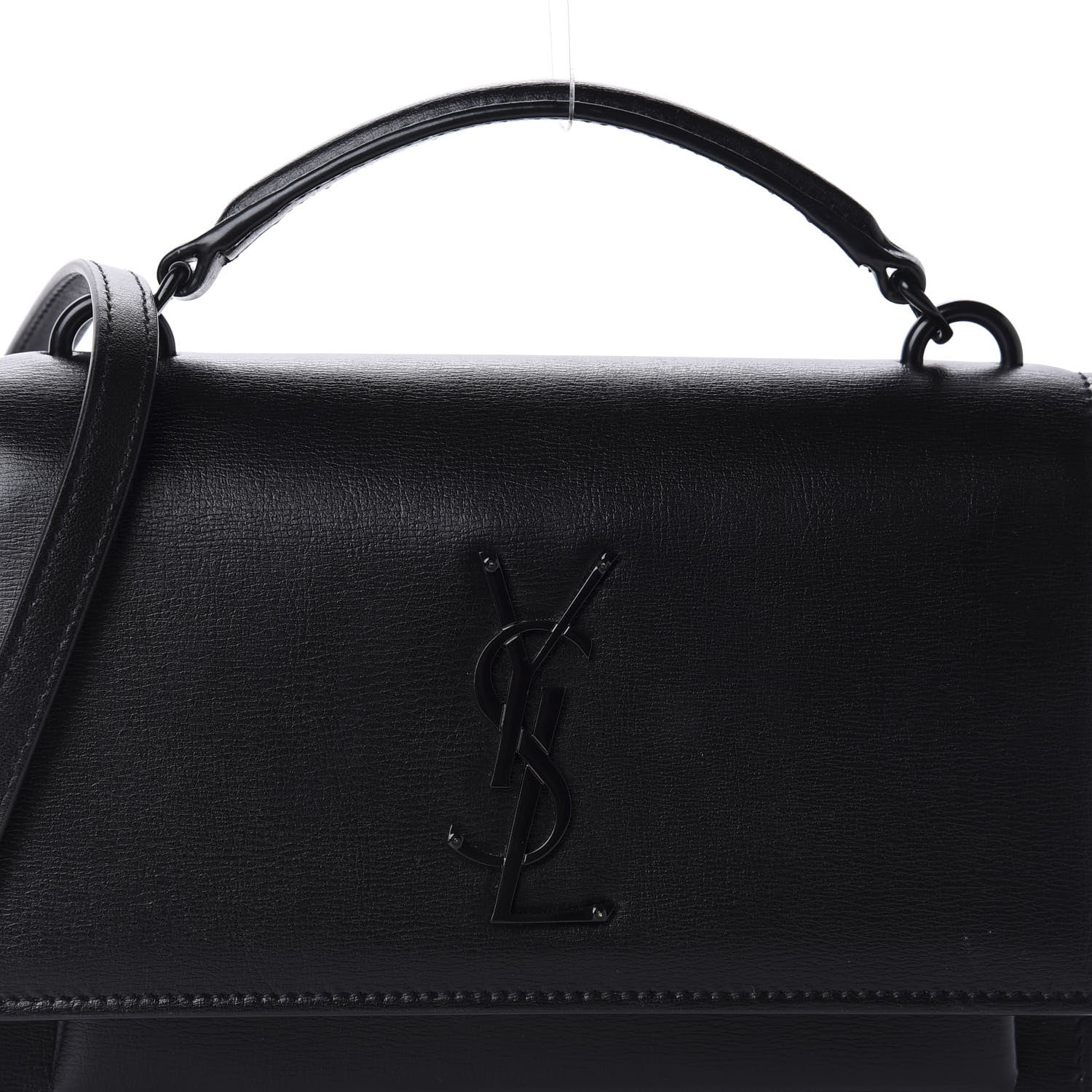 Saint Laurent Calfskin Monogram Sunset Chain Wallet Black 9 of 9