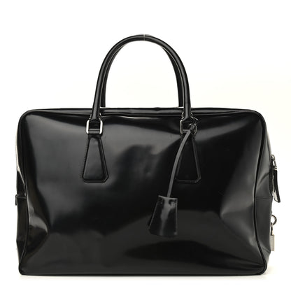 Prada Spazzolato Large Zip Around Briefcase Black 1 of 10
