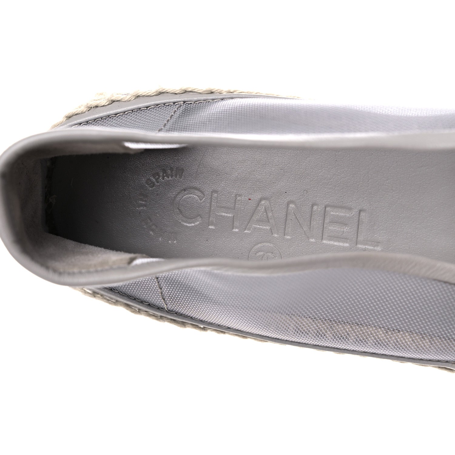 Chanel Mesh Grosgrain CC Espadrilles 39 Grey 14 of 15